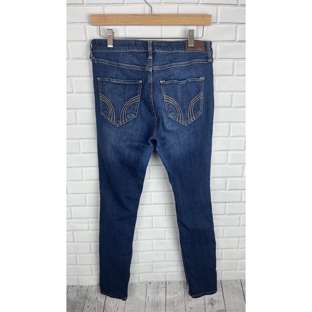 Hollister Jeans Women's 7S W28 L28 Blue High Rise Super skinny Deconstructed - Picture 8 of 12